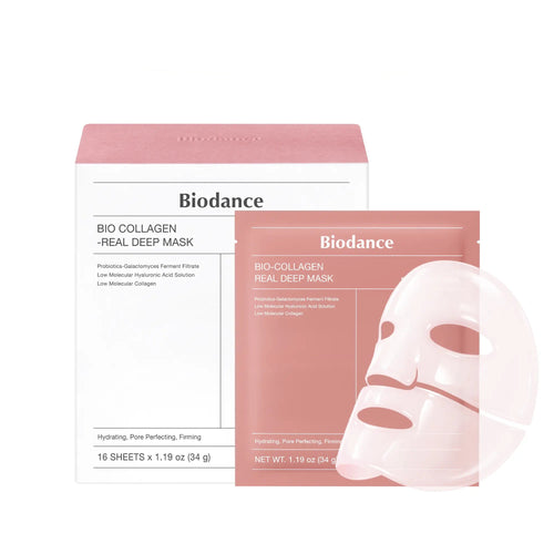 [Biodance Official] Collagen Hydrogel Facemask 16Ea (1 Box) | Pore Tightening, Firming, Glow, Glass Skin, K-Beauty Sleeping Mask, Korean Skincare, Collagen+Galactomyces, Collagen Mask Bulk